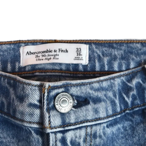 Abercrombie & Fitch Blue Straight Leg Jeans - Picture 3 of 10